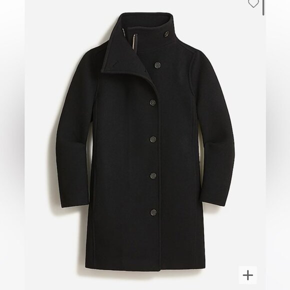J. Crew Villa coat in Italian stadium-cloth wool Item: BA539 Black Size 10P - Picture 1 of 4